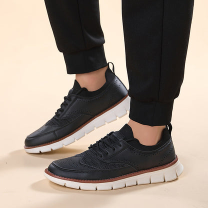 White Leather Running Shoes