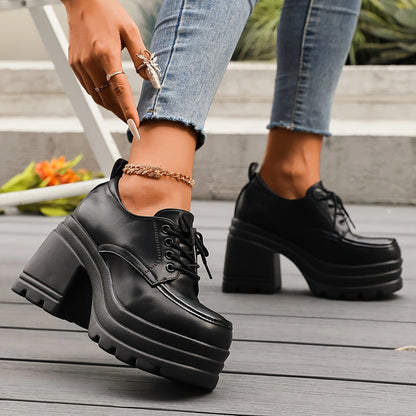 Elevated Block Heel Shoes