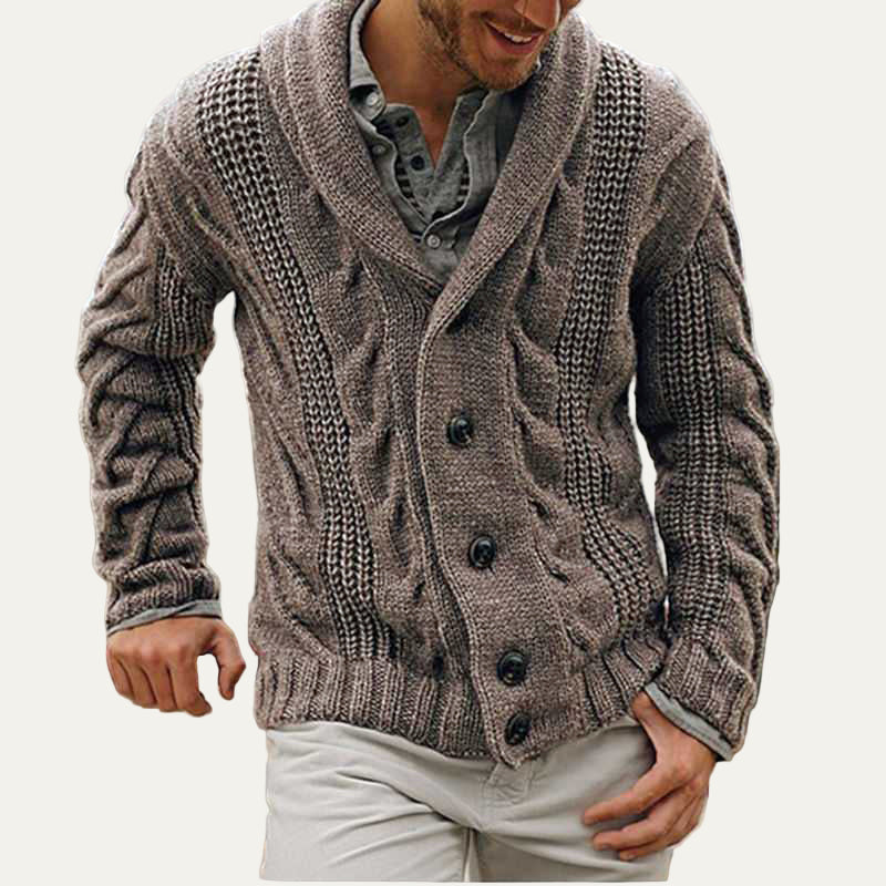Warm Chunky Knit Cardigan Sweater