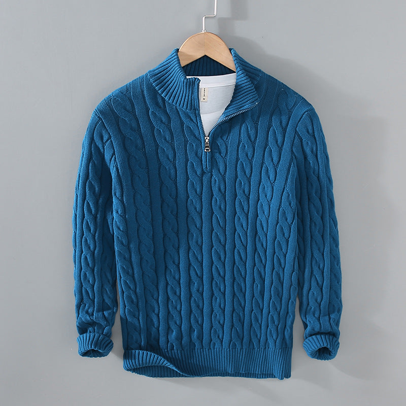 Timeless Cable Knit Half Zip Sweater