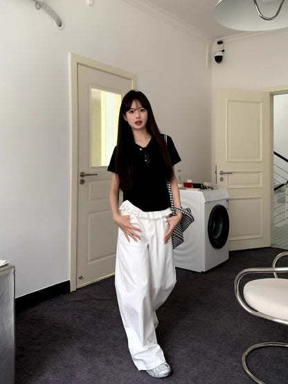 Fashionable Floral Wide Leg Women's Jeans