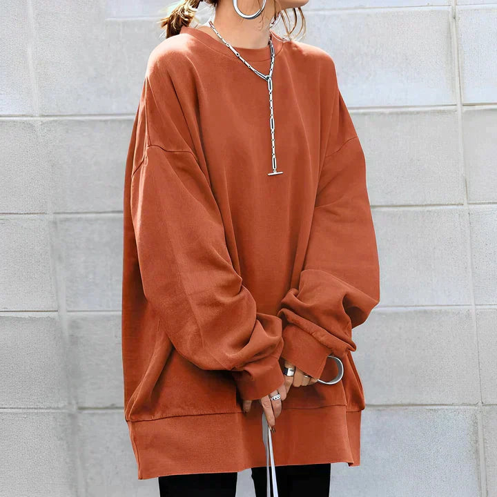 Relaxed Fit Long Sleeve Women's Sweater