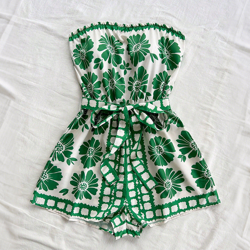 Cute Summer Tube Top Jumpsuit Romper