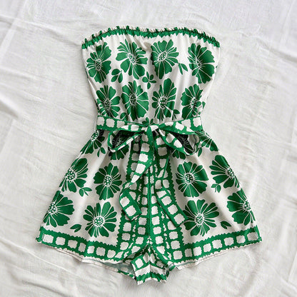 Cute Summer Tube Top Jumpsuit Romper