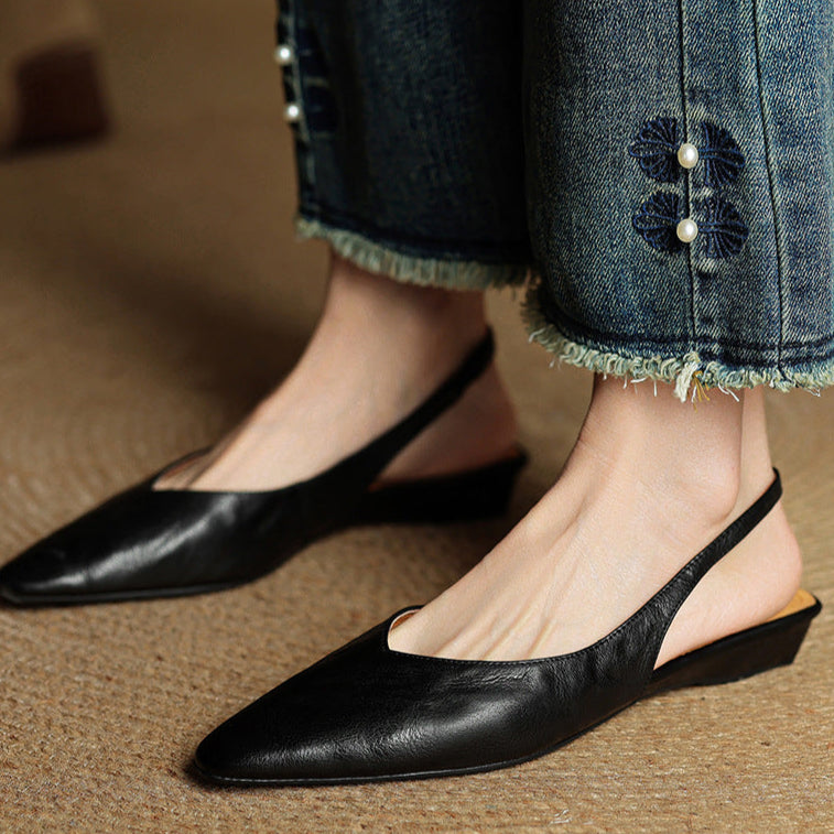 Authentic Leather Mule Shoes