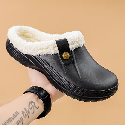 Cozy Fleece Lined Snow Clogs – Comfortable Slip On Boots