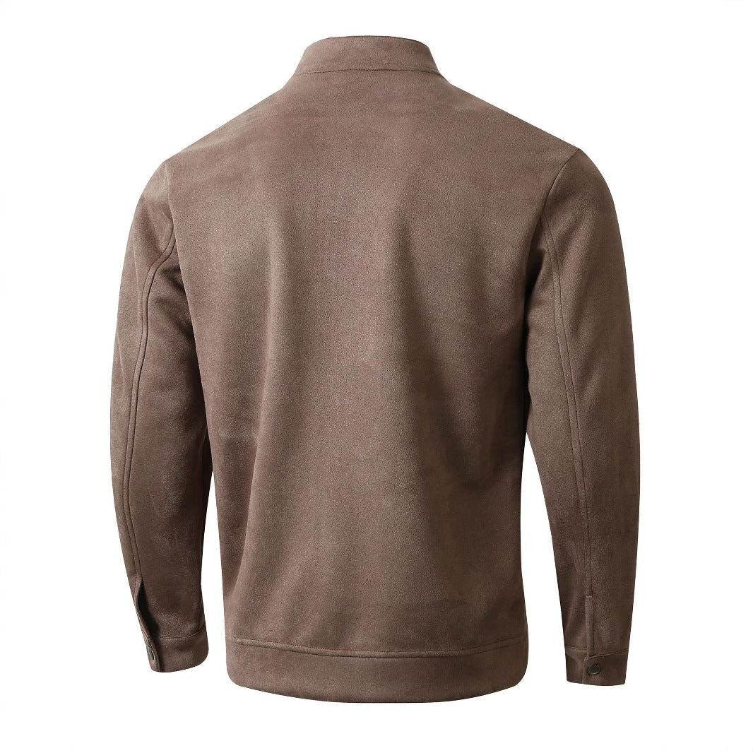 Warm Fleece Jacket with High Collar