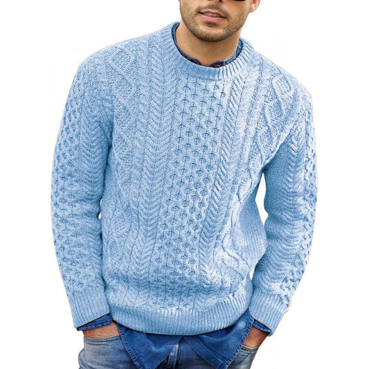 Classic Fit Men's Knitted Crew Sweater - OutfitLondon