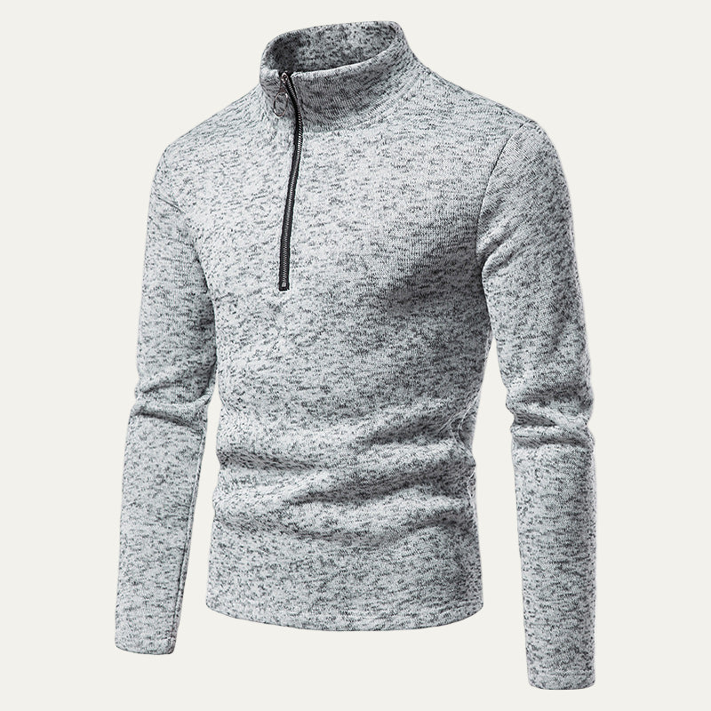 Men's Ribbed Half Zip Sweater Pullover