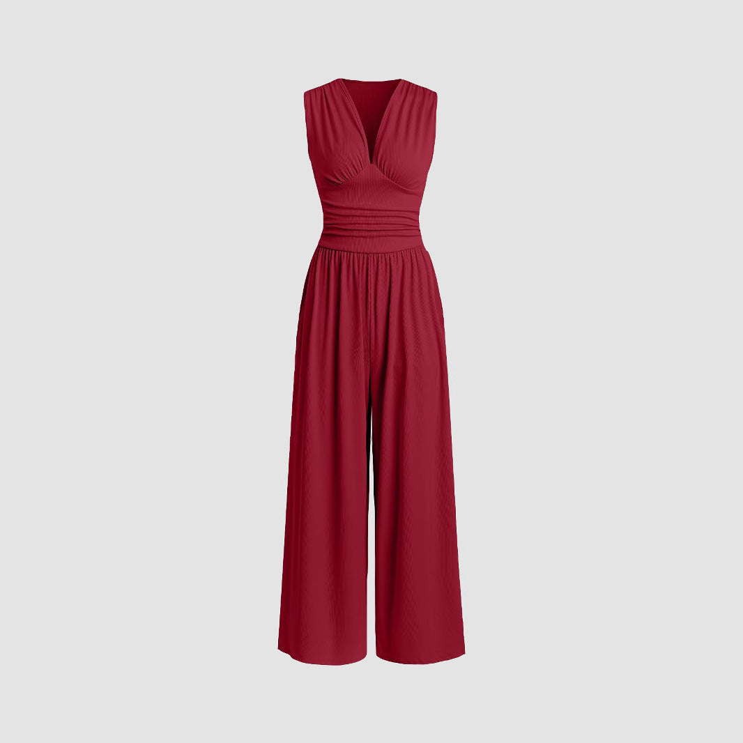 Chic Ruffled Relaxed Jumpsuit - OutfitLondon