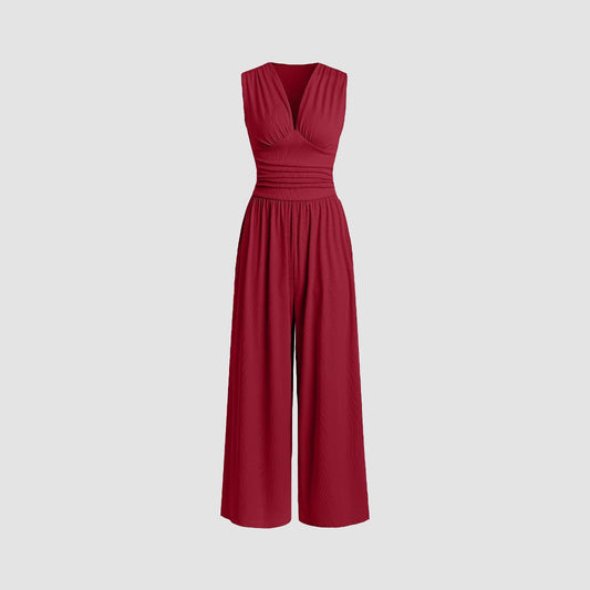Chic Ruffled Relaxed Jumpsuit - OutfitLondon