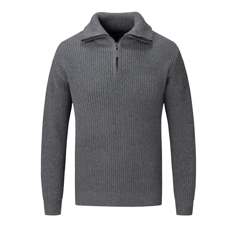 Warm Cable Knit Half Zip Sweater