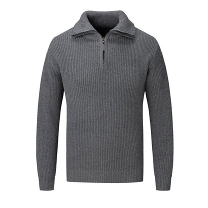 Warm Cable Knit Half Zip Sweater