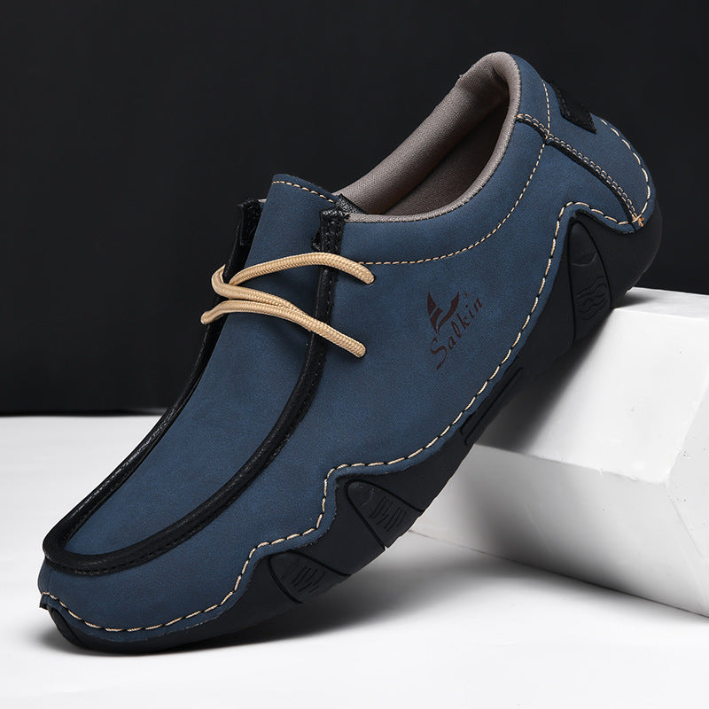 Luxury Brown Leather Slip On Shoes - OutfitLondon