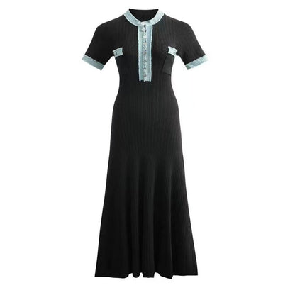 Comfortable V Neck Long Dress