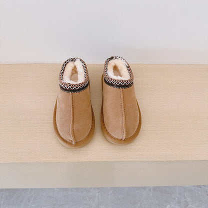 Soft Plush Suede Braid Slippers