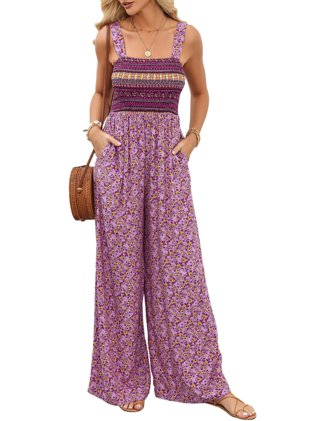 Bright Floral Women's Summer Jumpsuit