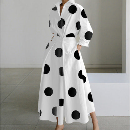 Chic V Neck Maxi Dress with Wrap Front Detail
