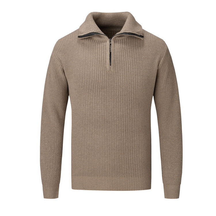 Warm Cable Knit Half Zip Sweater