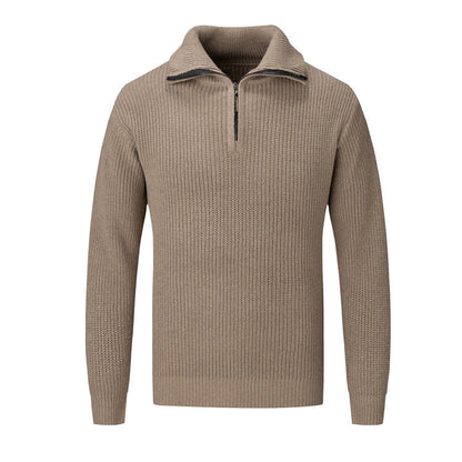 Warm Cable Knit Half Zip Sweater