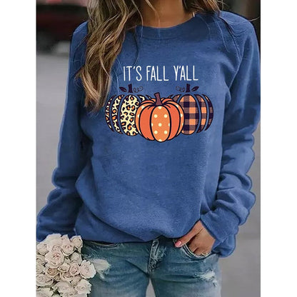 Autumn Seasonal Pumpkin Print Hoodie