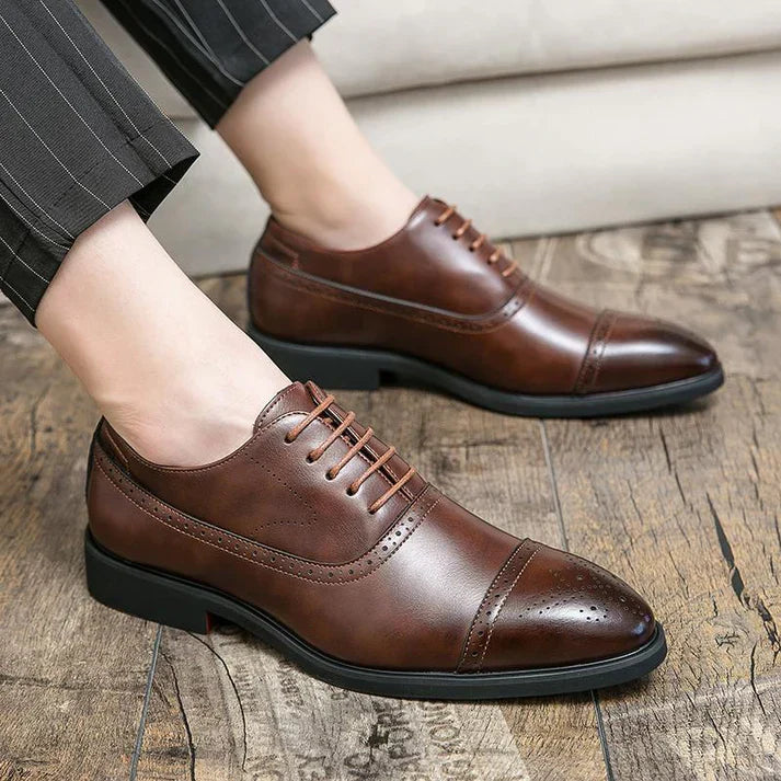 Smart Leather Men's Business Shoes - OutfitLondon