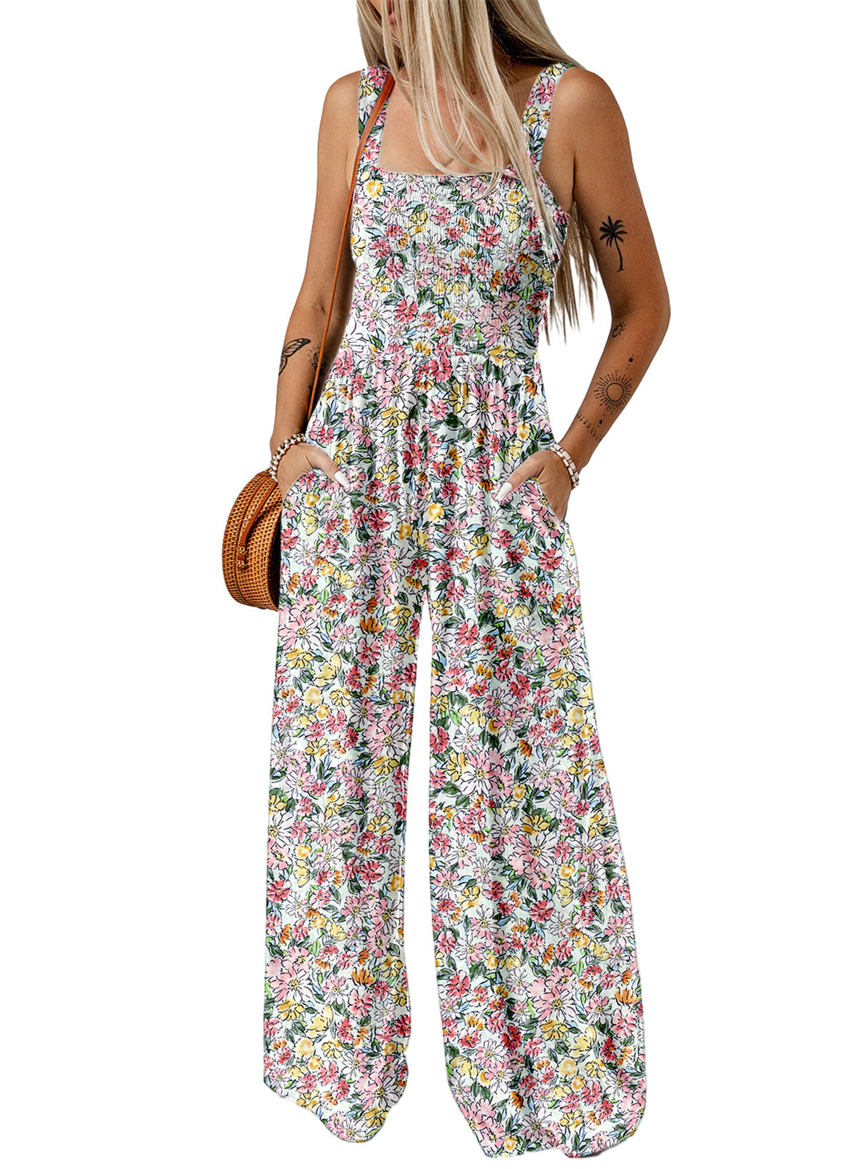 Bright Floral Women's Summer Jumpsuit