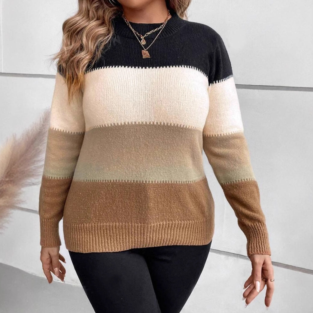 Timeless Horizontal Neck Women's Pullover Sweater - OutfitLondon