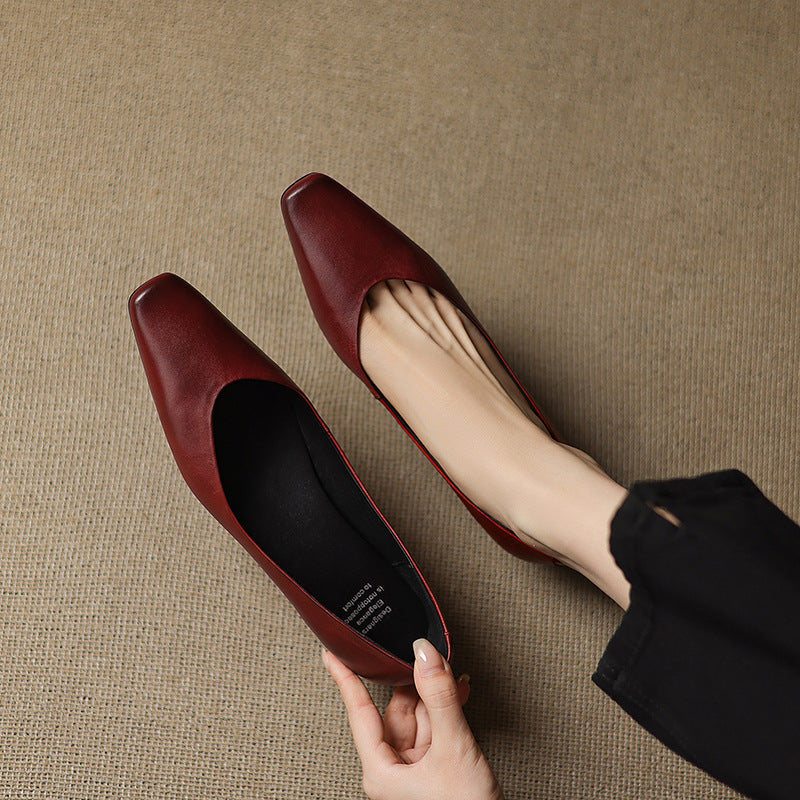Real Leather Ballet Shoes