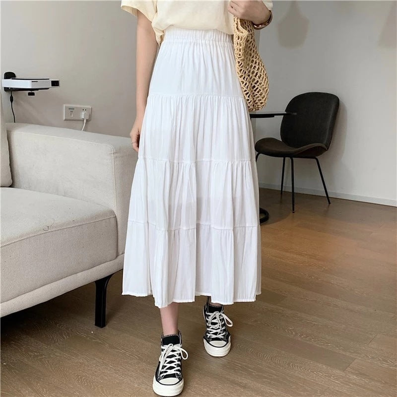 Comfy Flowy Midi Skirt - OutfitLondon