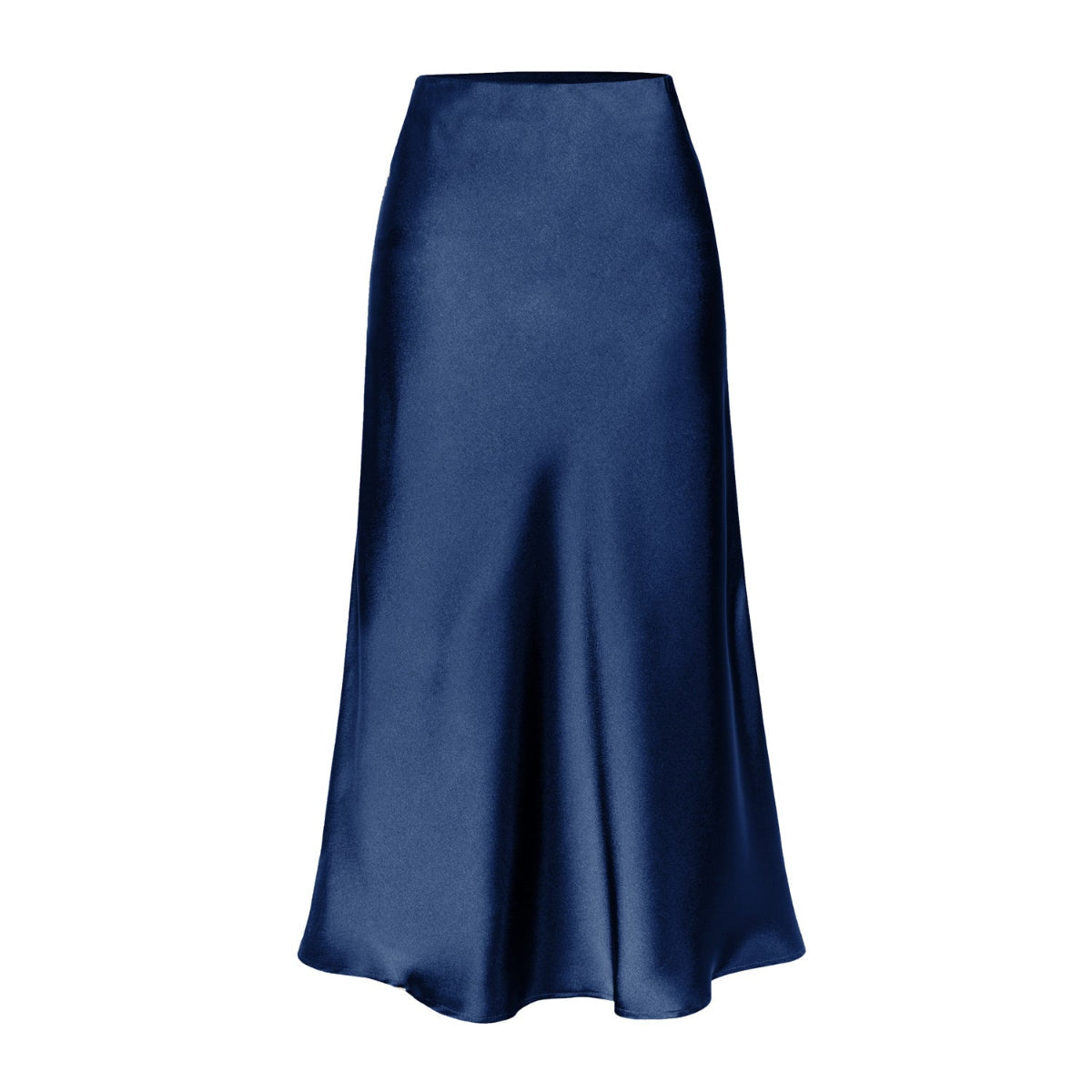 Chic High Waisted Midi Skirt with Side Split