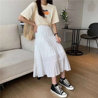 Comfy Flowy Midi Skirt