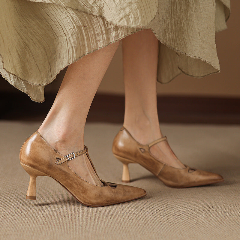 Authentic Real Leather High Heels