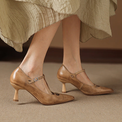 Authentic Real Leather High Heels