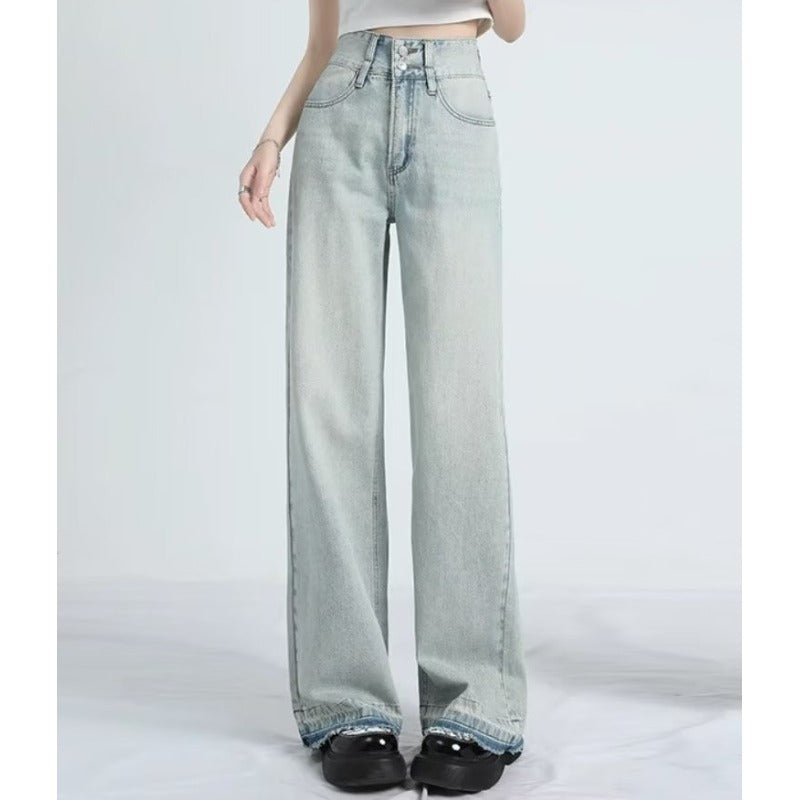 Relaxed Fit Distressed Denim Jeans