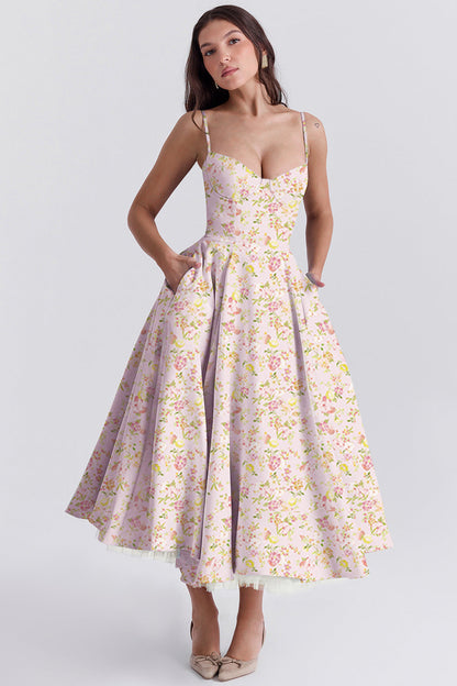 Elegant Cold Shoulder Floor Length Evening Dress