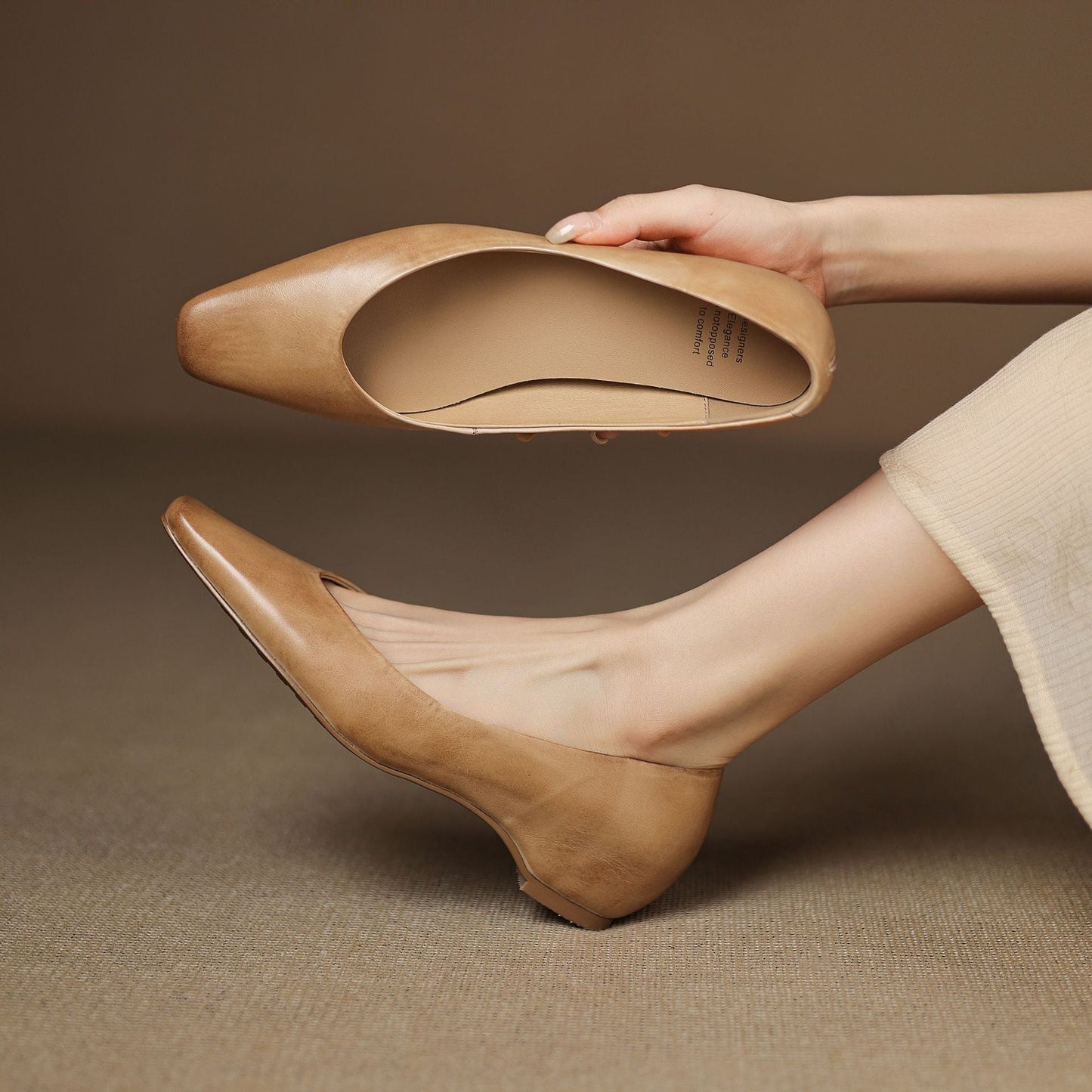 Real Leather Ballet Shoes