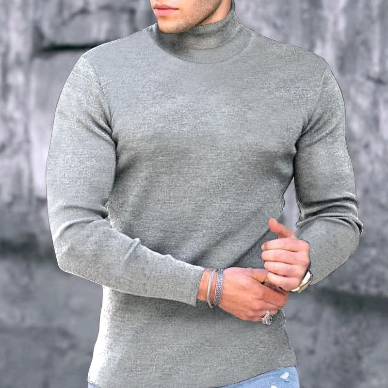 Slim Fit Mens Knit Turtleneck Sweater