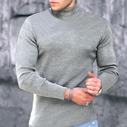 Slim Fit Men's Knit Turtleneck Sweater
