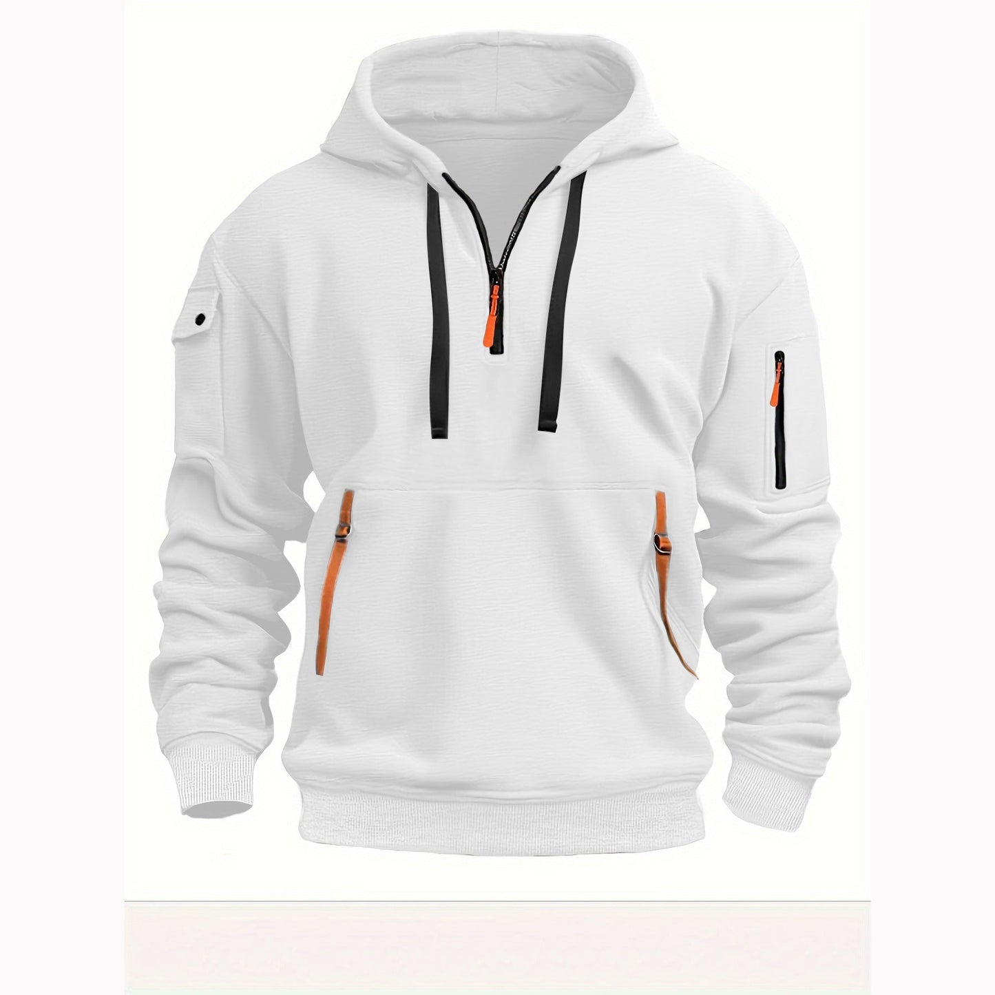 Comfy Men's Quarter Zip Hooded Sweatshirt