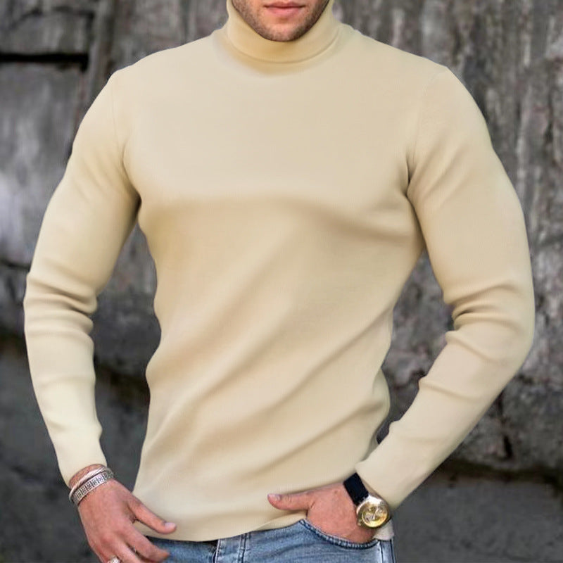 Slim Fit Men's Knit Turtleneck Sweater