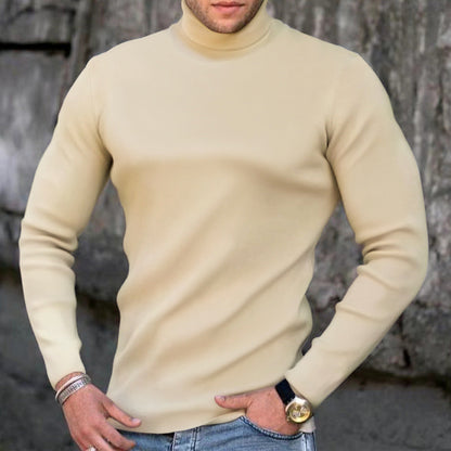 Slim Fit Men's Knit Turtleneck Sweater