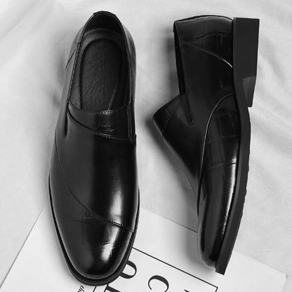 Sparkling Leather Slip On Shoes