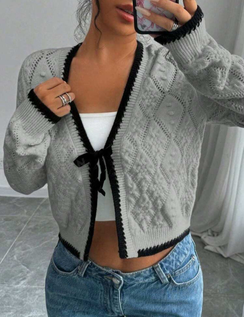 Slim Fit Women's V Neck Cardigan Sweater