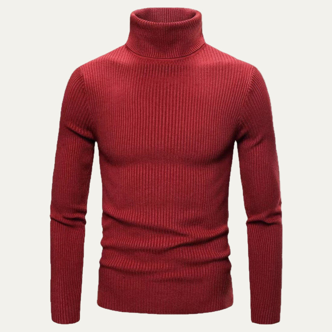 Men's Fit Ribbed Turtleneck Jumper Sweater