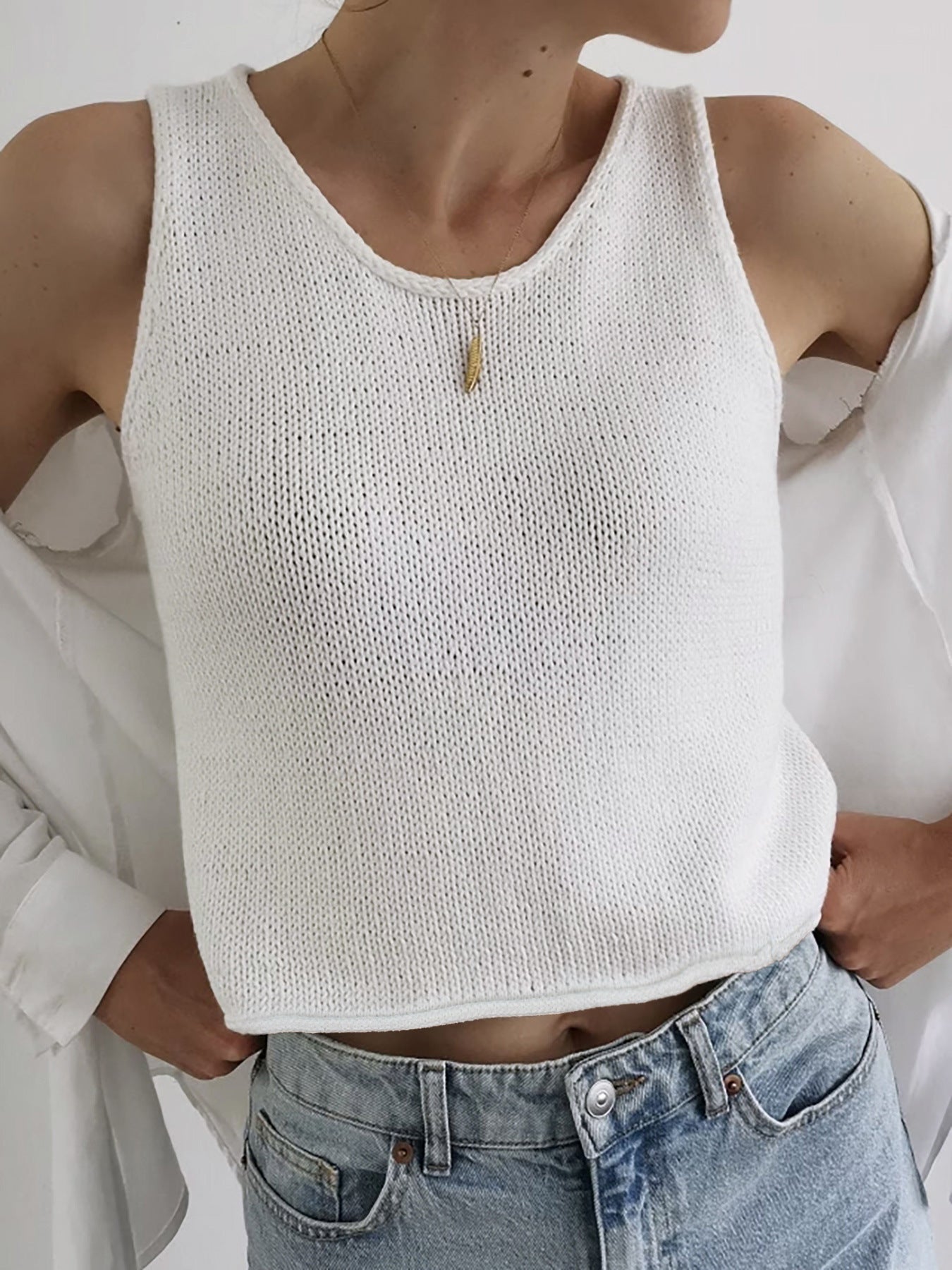 Relaxed Fit Crew Neck Sweatshirt Top - OutfitLondon