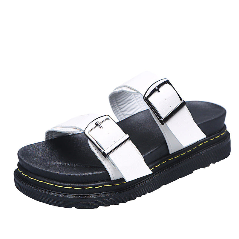Comfy Buckle Strap Summer Sandals - OutfitLondon