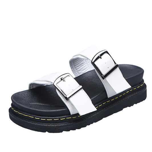 Comfy Buckle Strap Summer Sandals - OutfitLondon