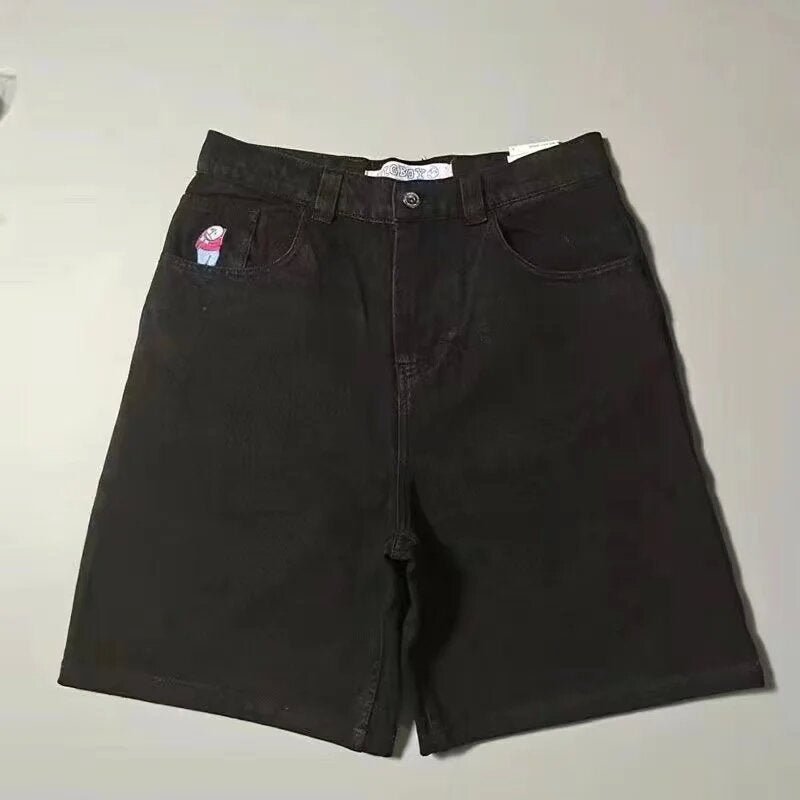 Comfortable Classic Straight Leg Jeans / Easy Fit Distressed Denim Shorts