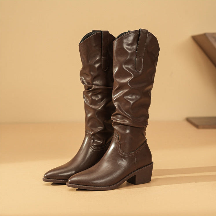 Premium Brown Leather Ankle Boots